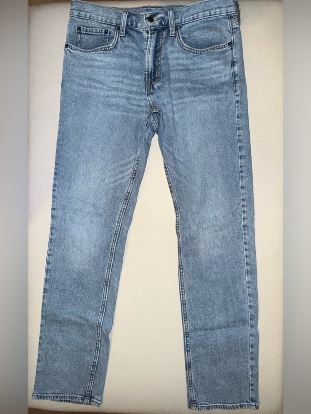 Light Blue Men's Straight-Leg Jeans